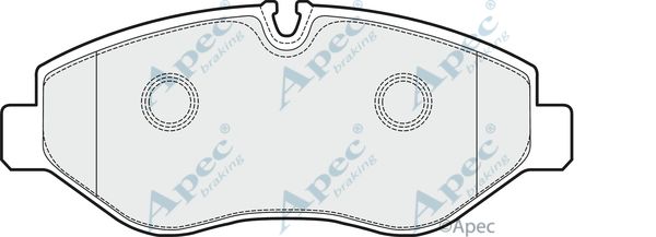 APEC BRAKING Комплект тормозных колодок, дисковый тормоз PAD1515